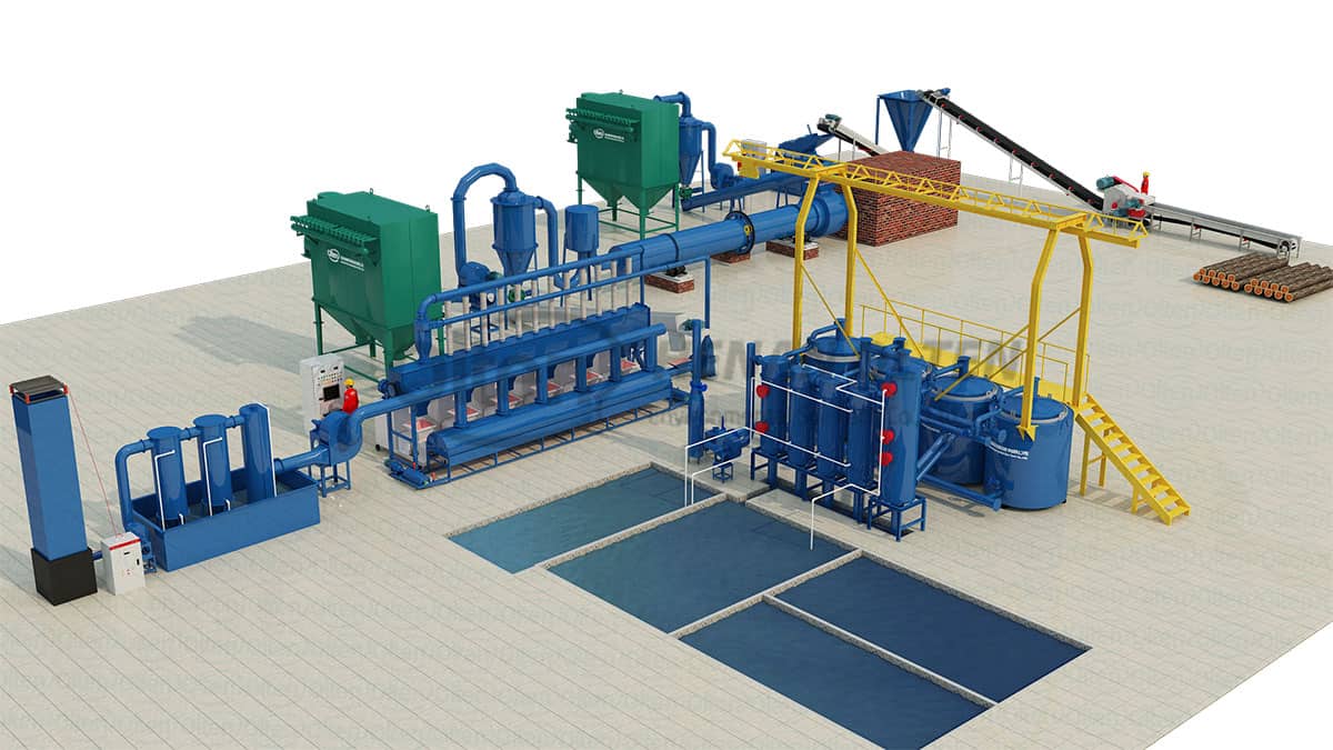 wood charcoal briquette production line